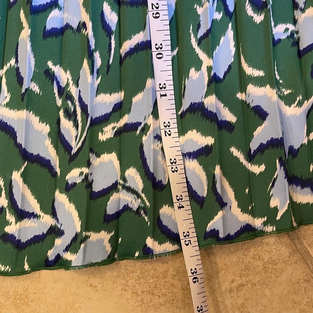 Scoop Maxi Dress Pleated Skirt Green & Blues 12/14 NWOT - Picture 12 of 15